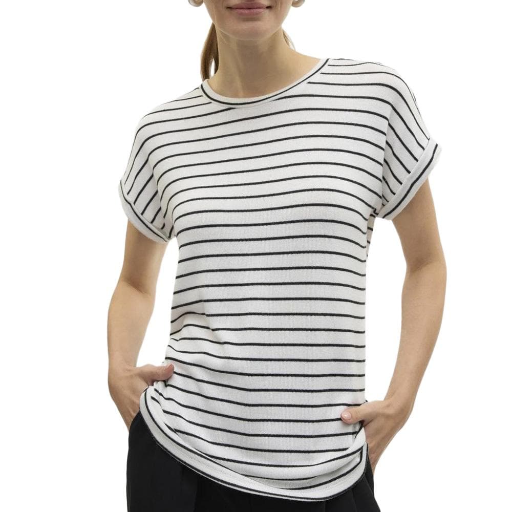 T-Shirt Rayure Blanc Femme Vero Moda Brianna 10291353 1