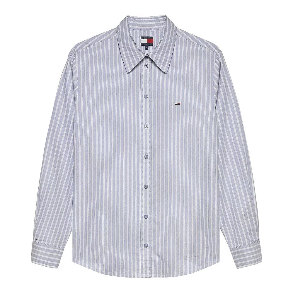 Chemise Bleu Foncé à rayures Femme Tommy Hilfiger Oxford 1