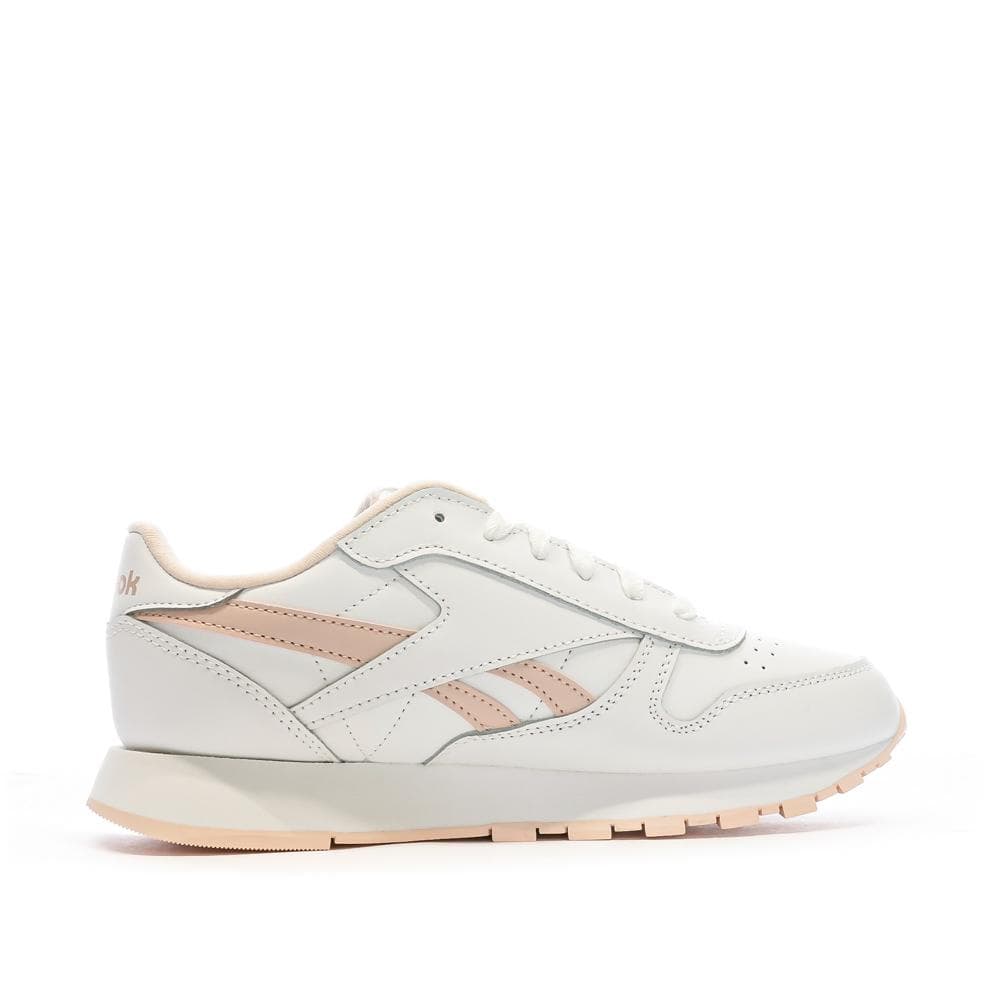 Baskets Blanches/Roses Femme Reebok Classic Leather 2