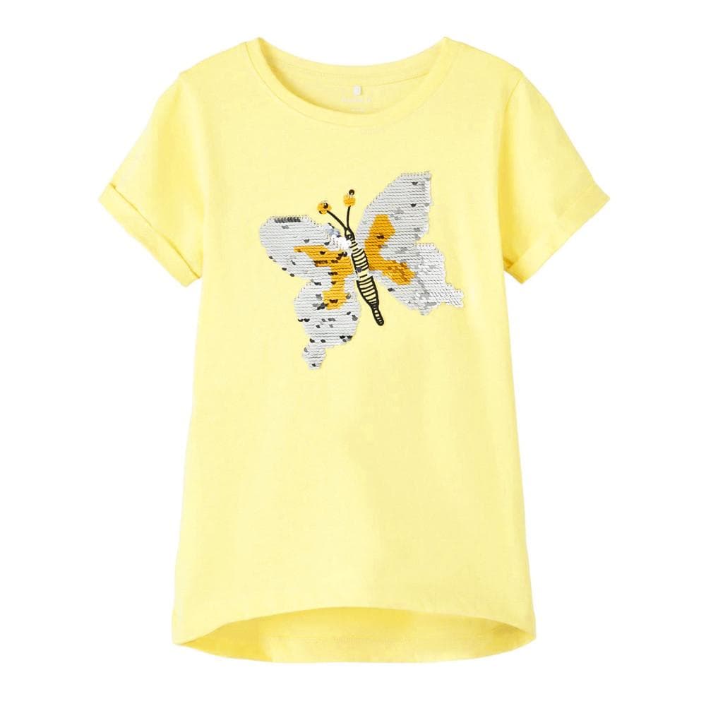 T-shirt Jaune Fille Name it Fenka 1