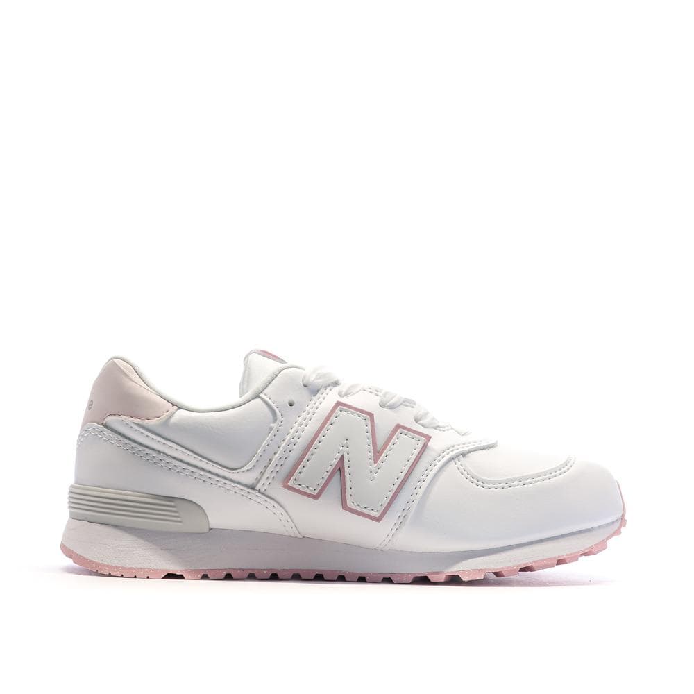 Baskets Blanc/Rose Femme/Fille New Balance 574 2