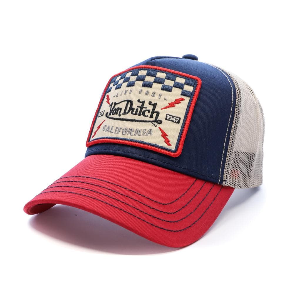 Casquette Bleu/Rouge/Beige Homme Von Dutch Ahig 1
