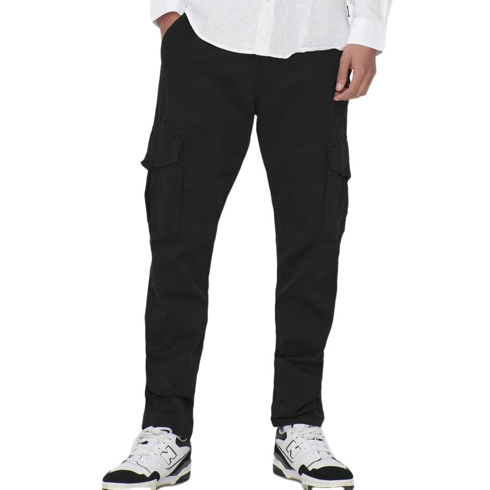Pantalon Cargo Noir Homme Only & Sons Dean 1