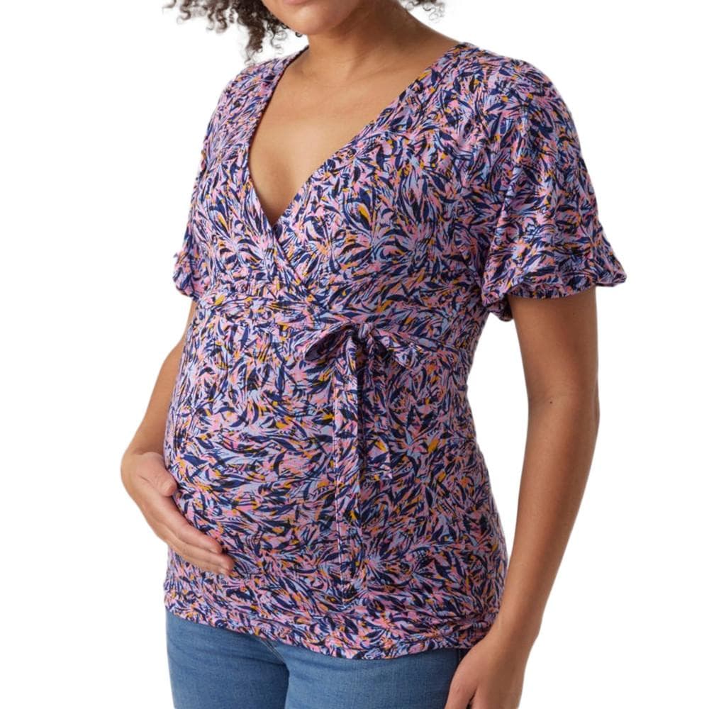 T-Shirt De Grossesse Violet/Rose Femme Mamalicious Wanessa 1