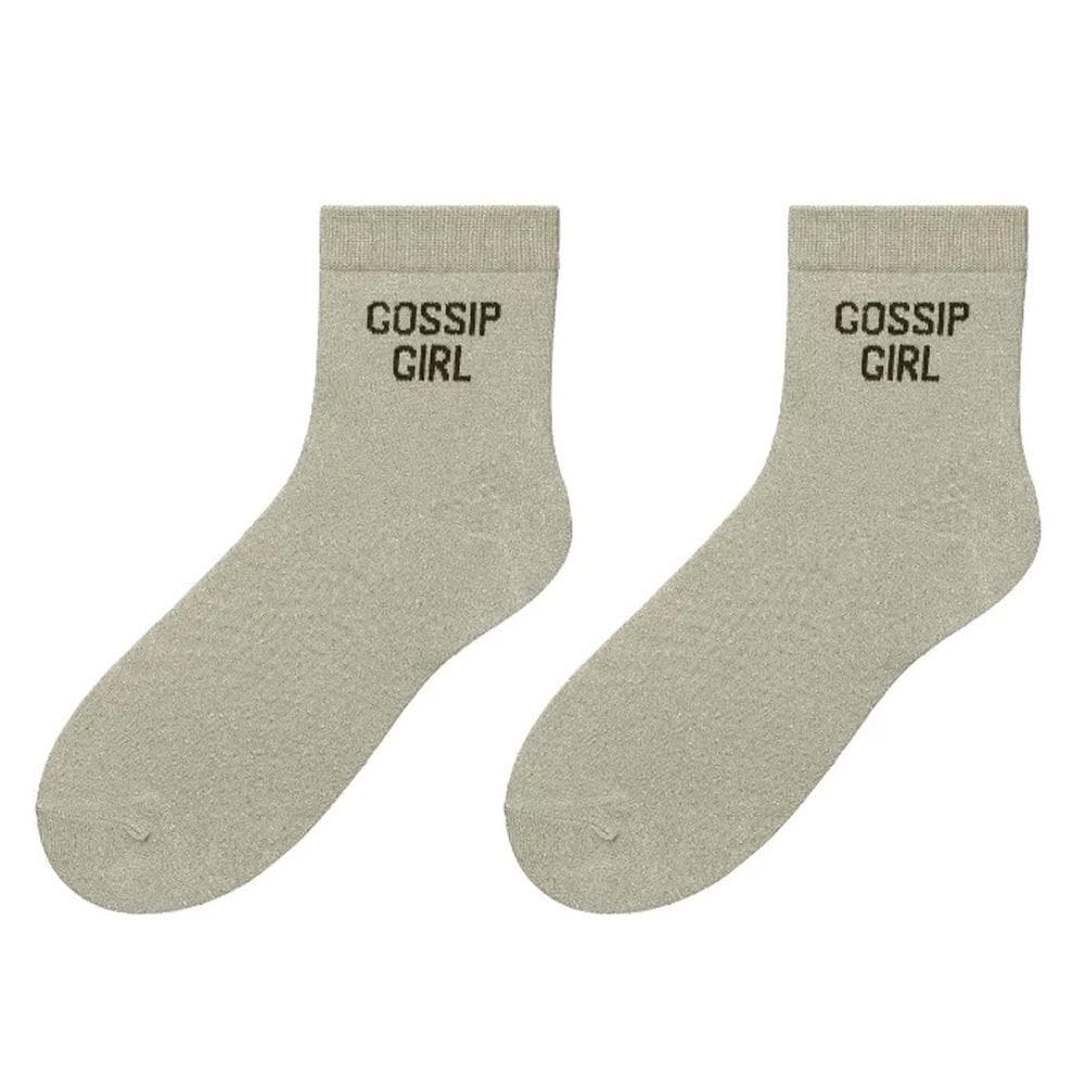 Chaussettes Gris Femme Stella Green Gossip Girl 1