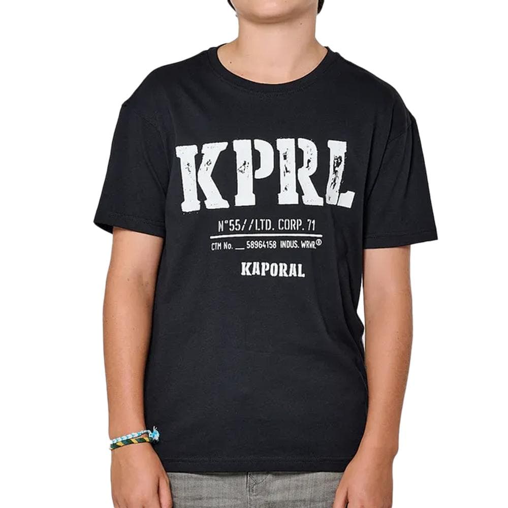 T-shirt Noir Garçon Kaporal MUKEB 1