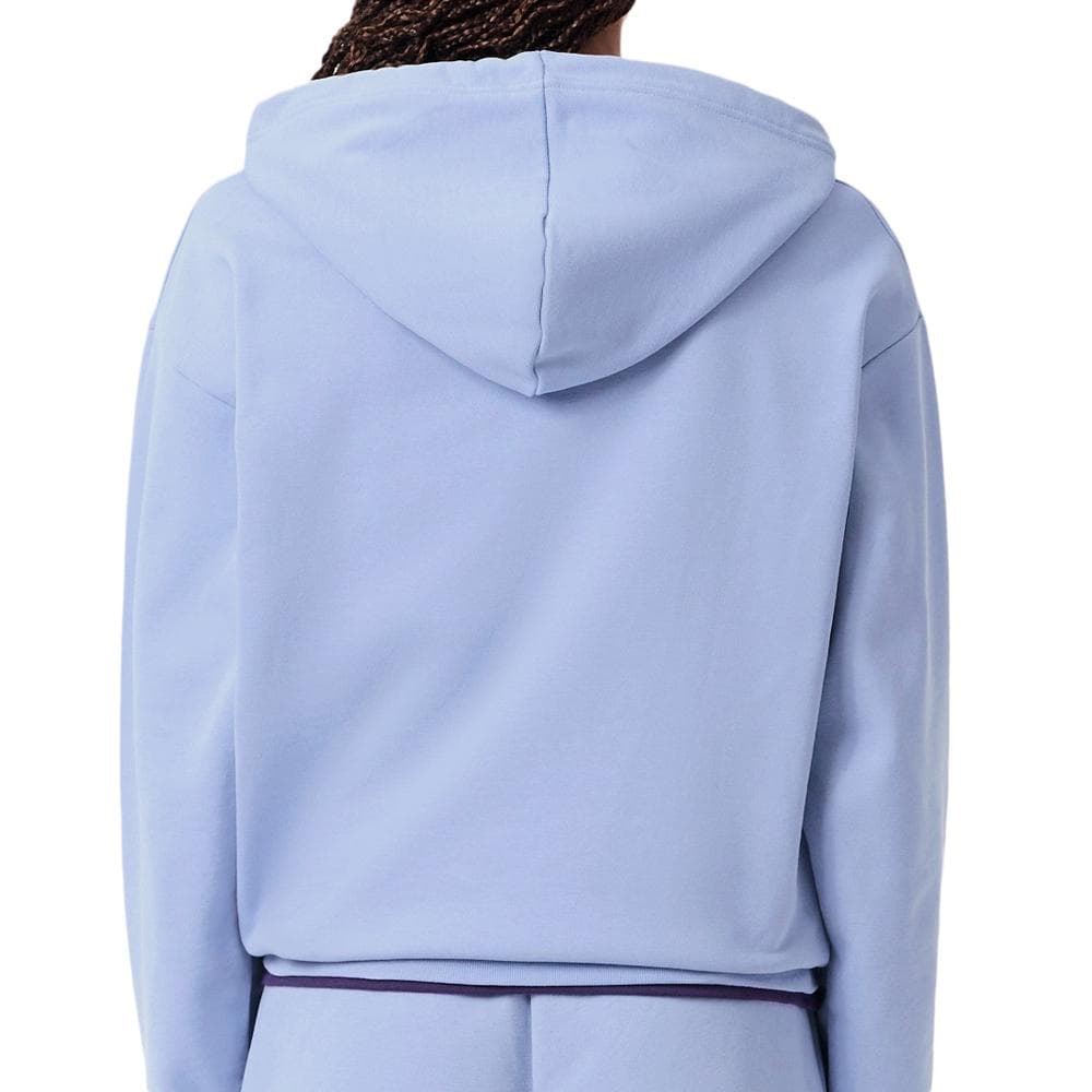 Sweat à Capuche Bleu Femme Lacoste polaire surdimensionné 2