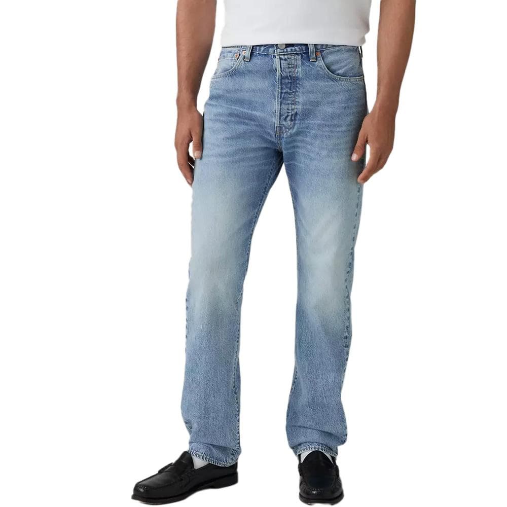 Jean Bleu Délavé Homme Levi's 501 Levis Original Fit 1