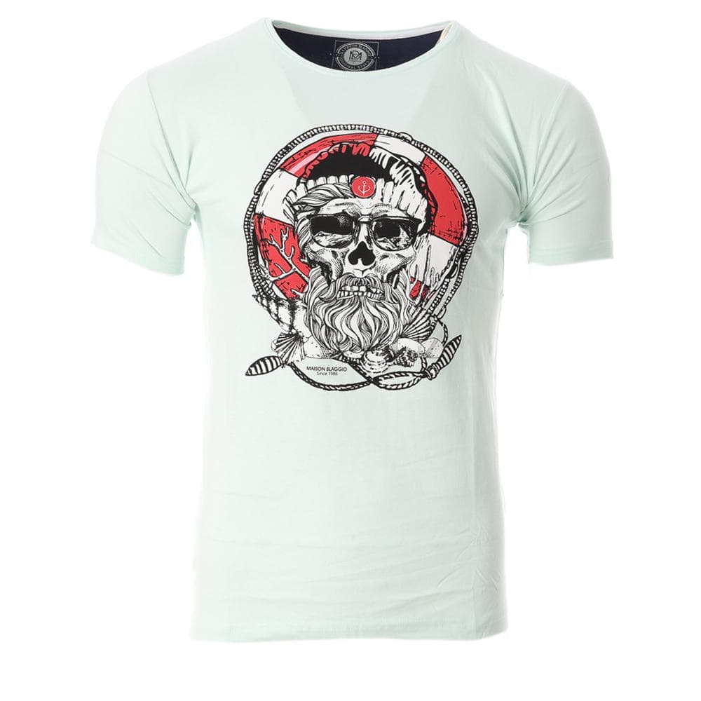 T-shirt Bleu Homme La Maison Blaggio MORO 1
