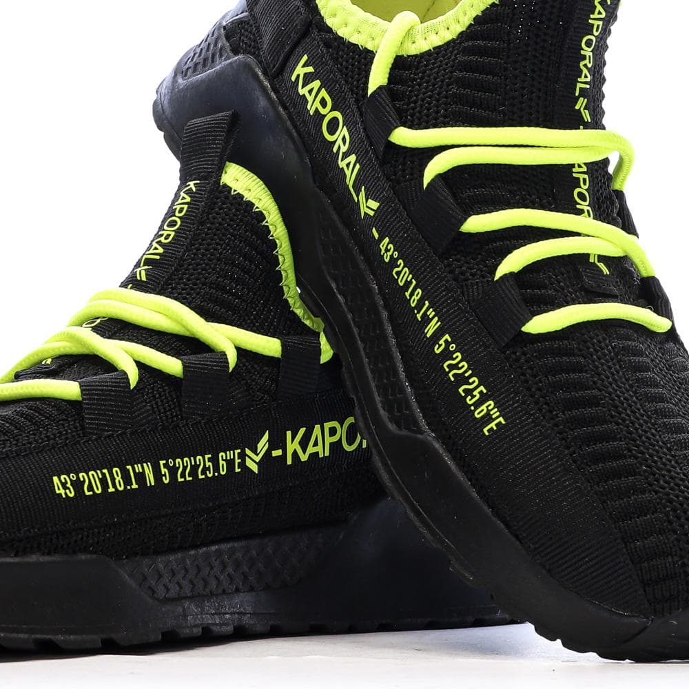 Baskets Noir/Jaune Garçon Kaporal Dofini 7