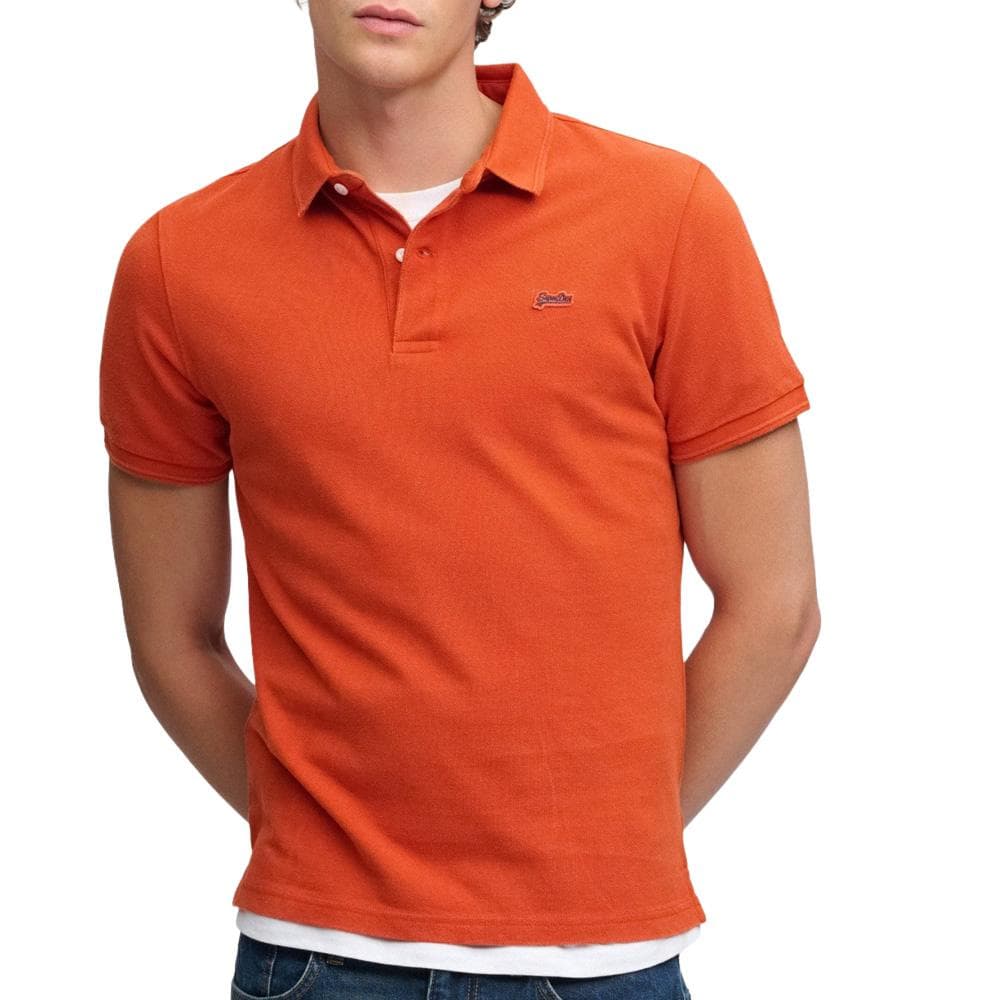 Polo Orange Vif Homme Superdry Classic Pique 1