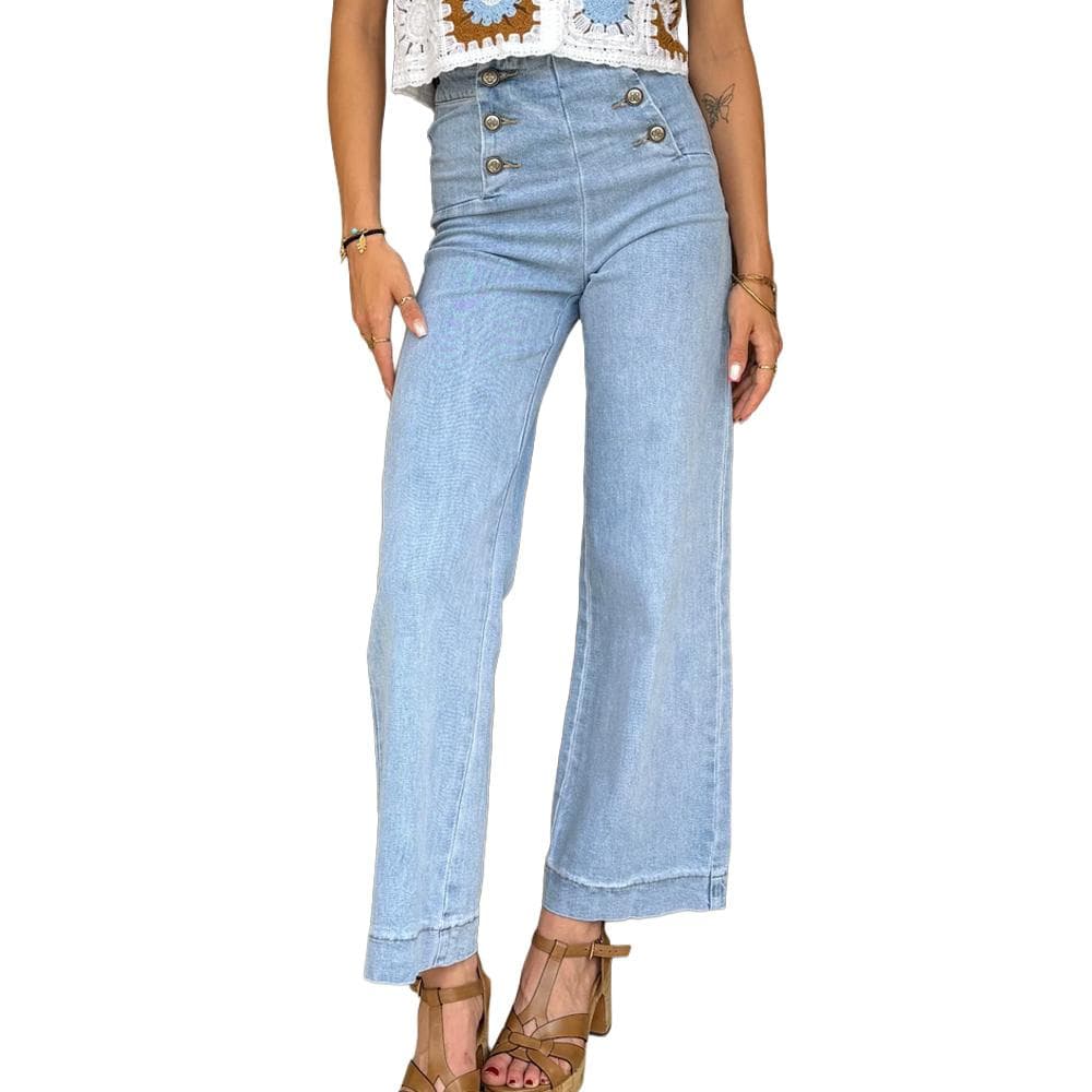 Jean Wide Bleu Femme Oraije Victorine 1