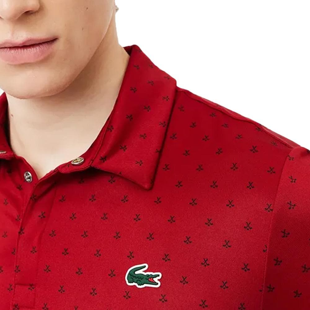 Polo de Golf Rouge Homme Lacoste regular fit protection UV 2