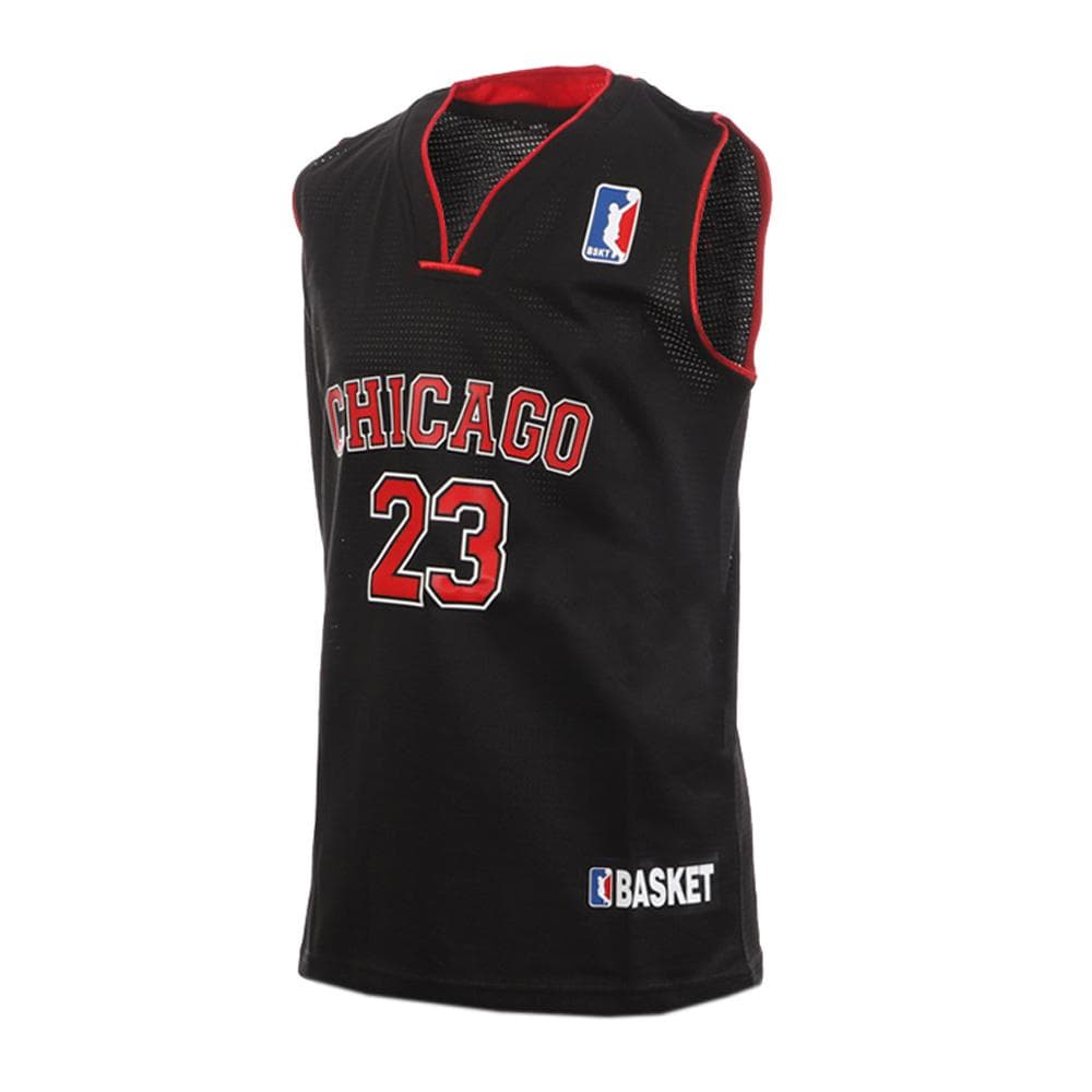 Chicago Bulls Maillot de basket Noir/Rouge Enfant Sport Zone 1