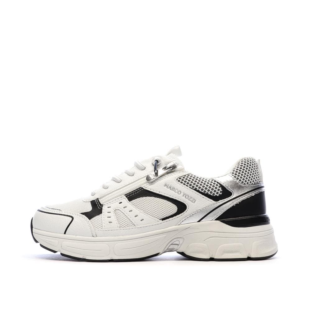 Baskets Blanches/Grises/Noires Femme Marco Tozzi Comb 1
