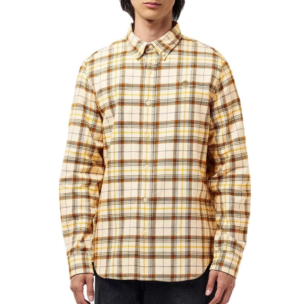 Chemise à Carreaux Beige Homme Timberland Flannel Check 1
