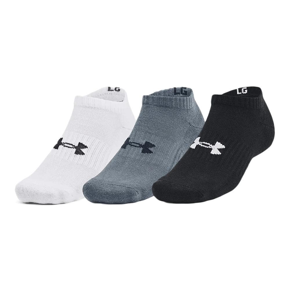 X3 Paires de Chaussettes Blanc/Noir/Gris Homme Under Armour Core No Show 1