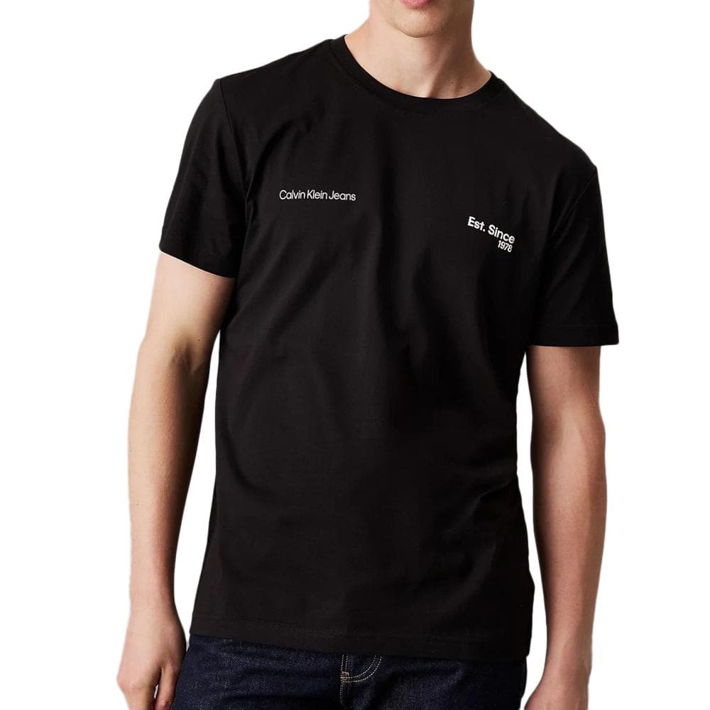 T-shirt Noir Homme Calvin Klein Jeans 1978 1
