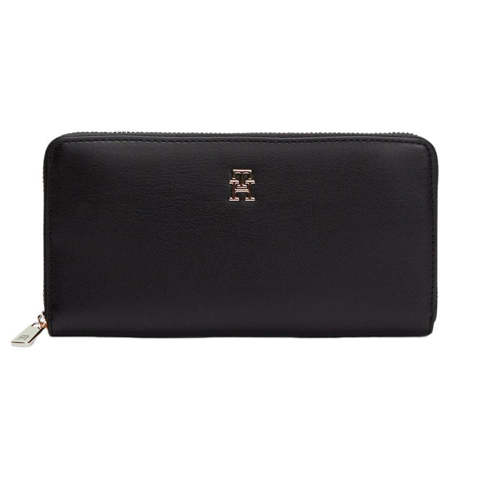 Portefeuille Noir Femme Tommy Hilfiger Th Icon Lrg Za 1