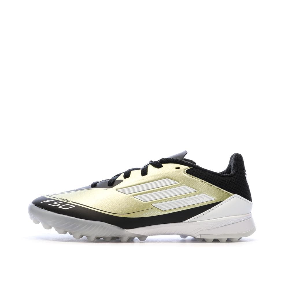 Chaussures de Foot Doré/Noir Junior Adidas F50 League TF J Messi 1