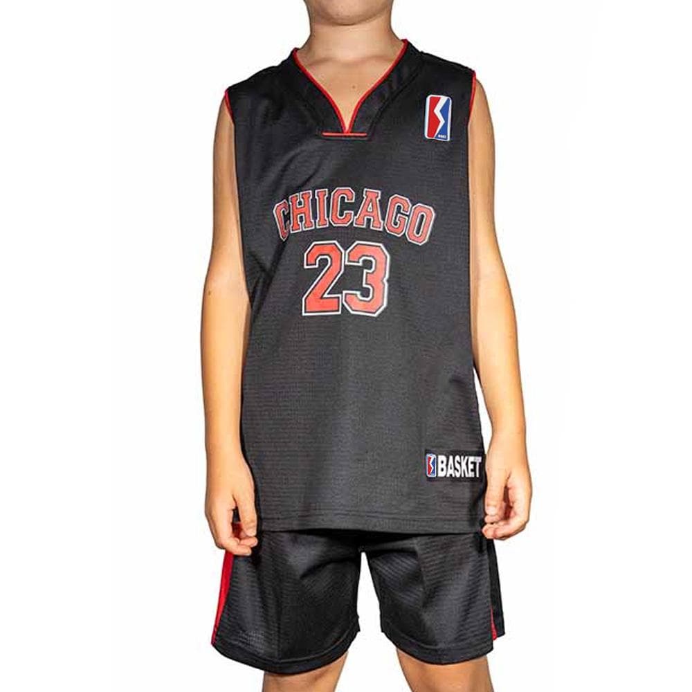 Chicago Bulls Ensemble de basket Noir/Rouge Enfant Sport Zone 1