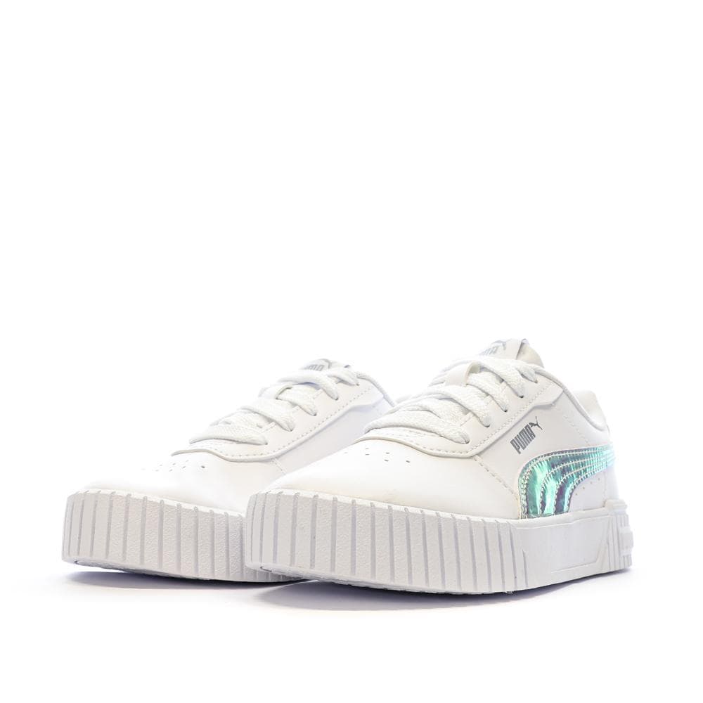 Baskets Blanche Fille Puma Carina 2.0 Holo 6