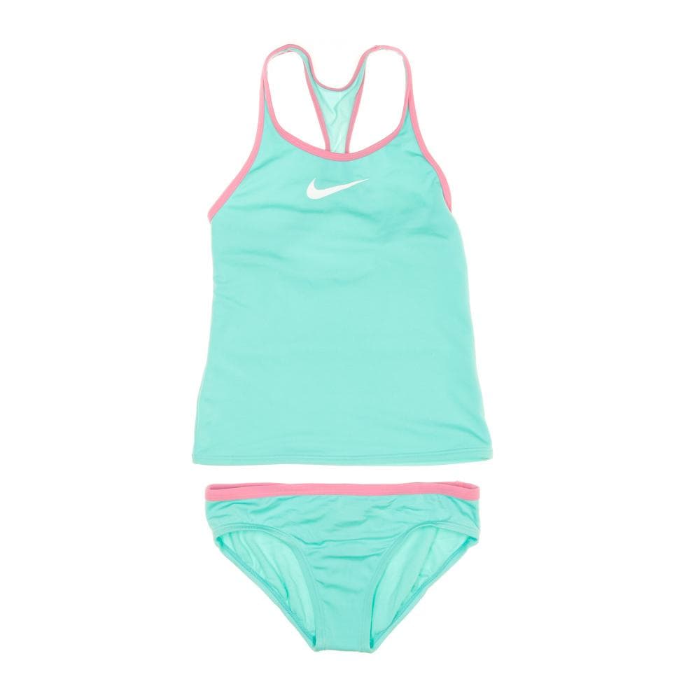Maillot de bain 2 pièces Turquoises/Rose Fille Nike Racerback 1
