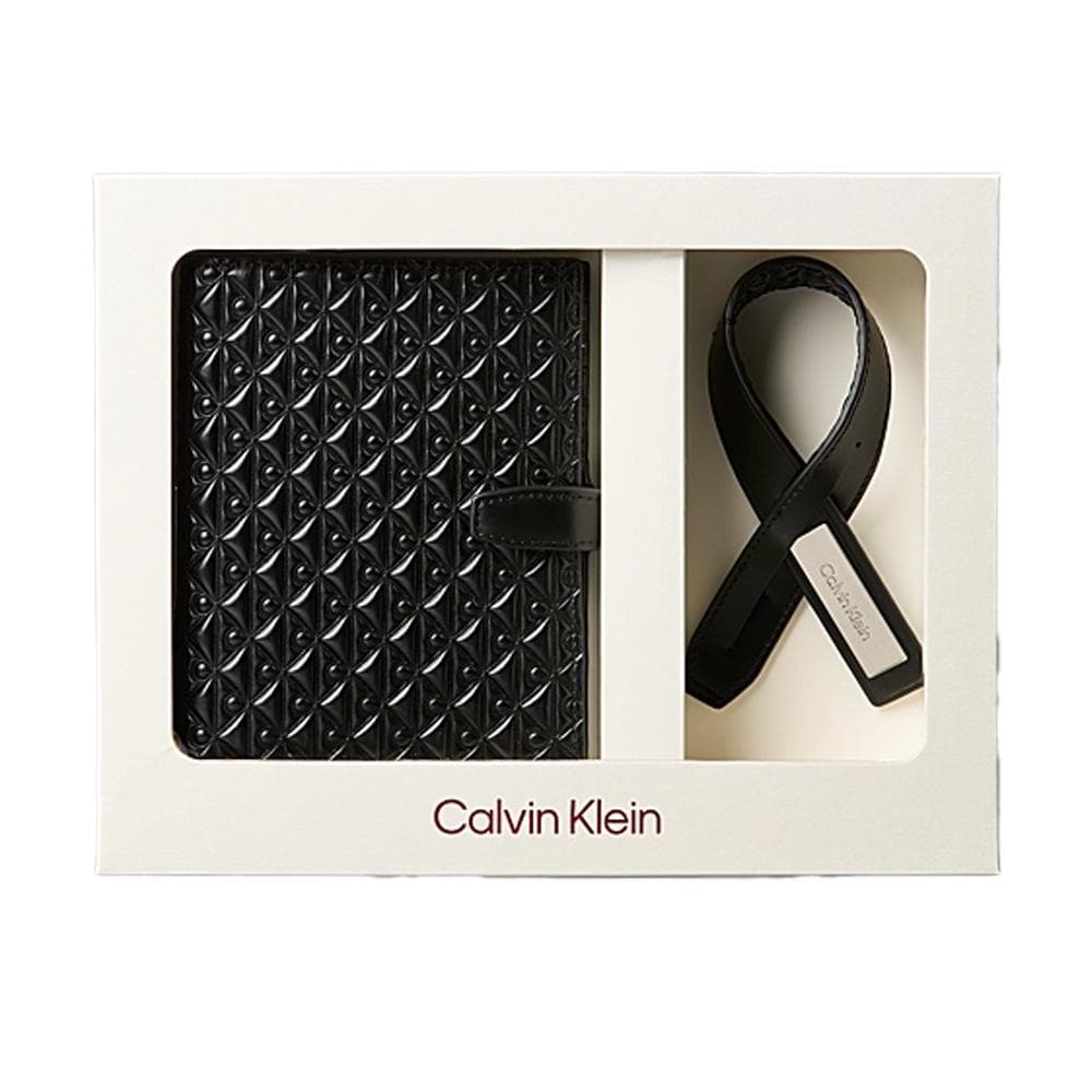 Coffret Etui passeport + Étiquette à bagages Noir Homme Calvin Klein Jeans 1