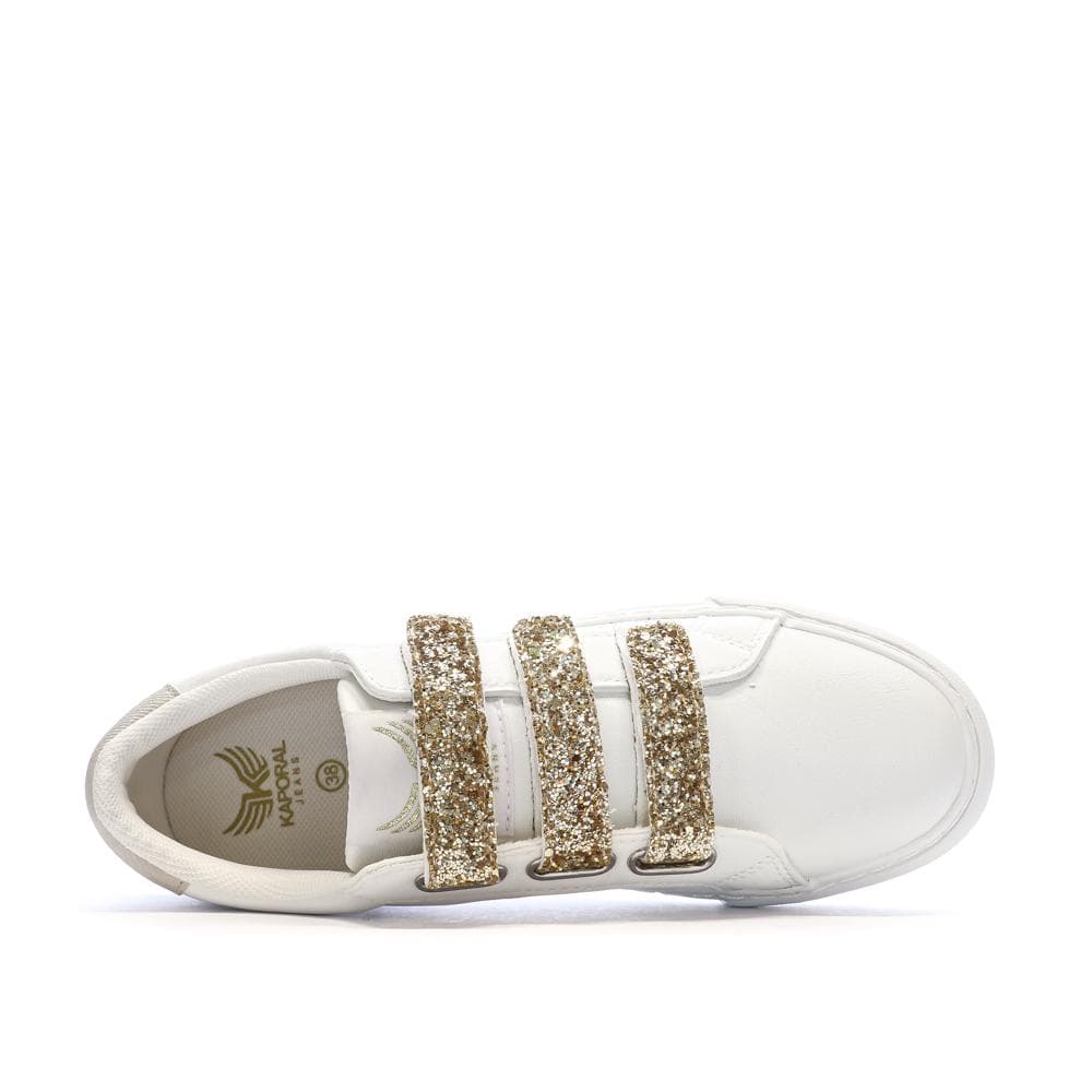 Baskets Blanche/Doré Femme Kaporal Tippyk 4