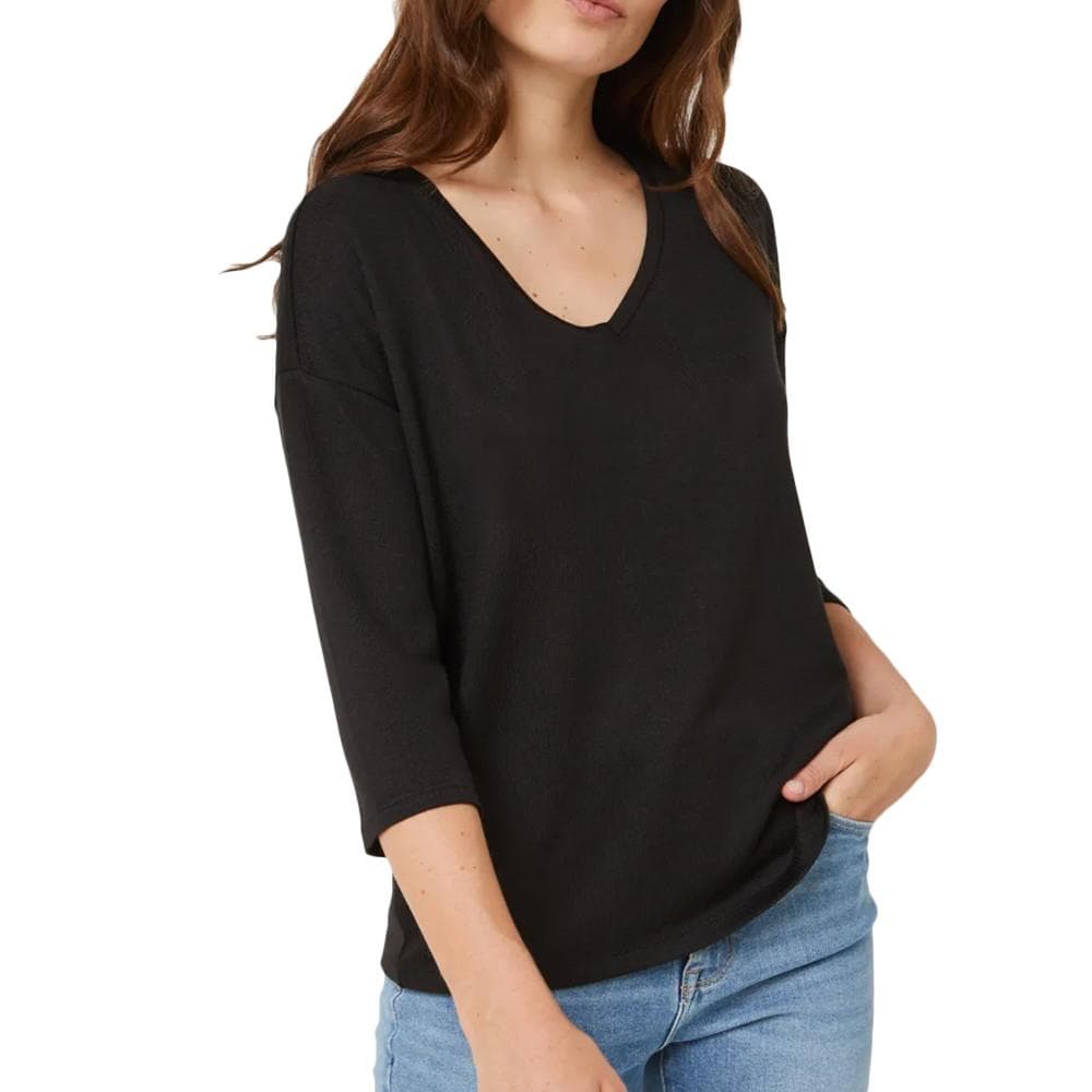Pull Noir Femme Vero Moda Brianna 3/4 1