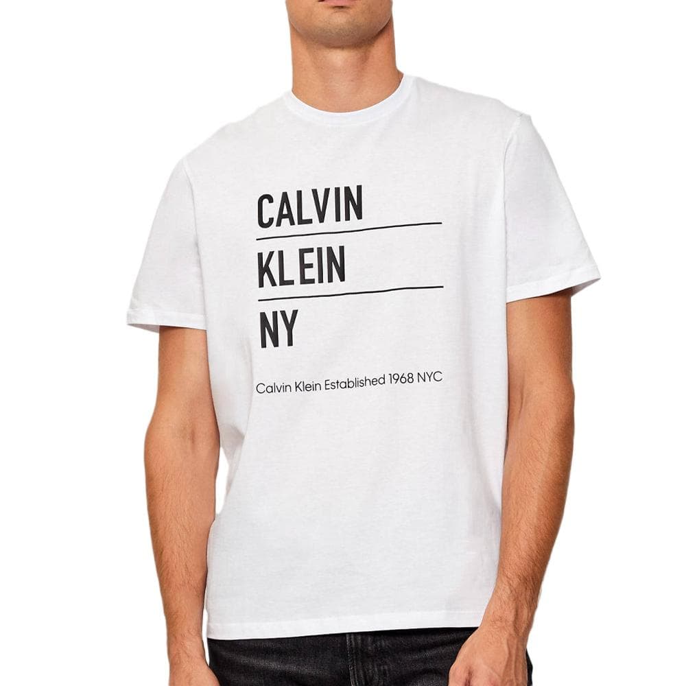 T-Shirt Blanc/Noir Homme Calvin Klein Jeans LV04RD818G 1