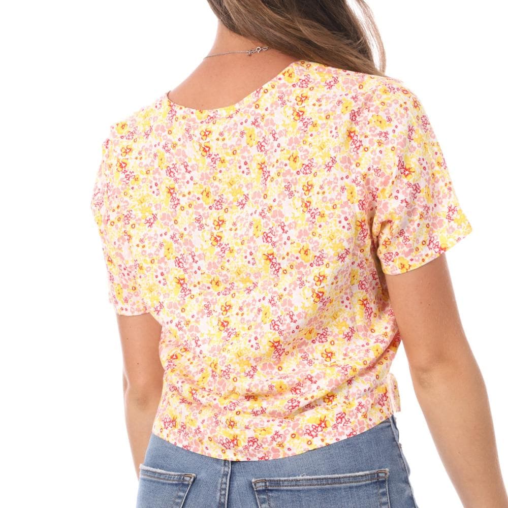 Top Imprimé Jaune/Rose Femme Vero Moda Measy 2