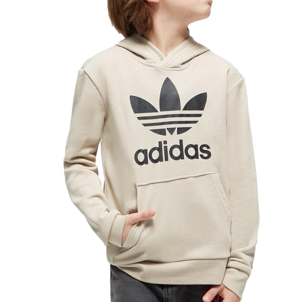 Sweat Beige/Noir Garçon Adidas Trefoil Hoodie 1