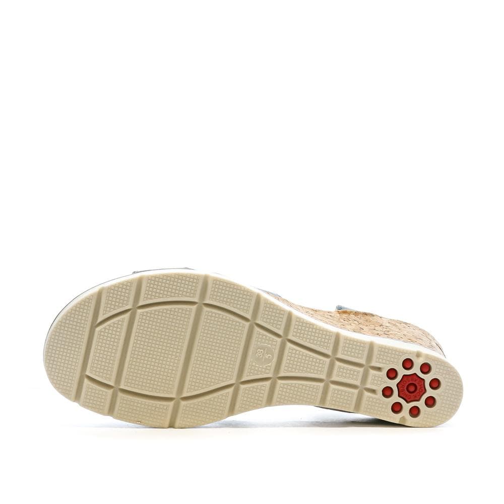 Sandales compensées Bleu Femme Relife Jinkat 5