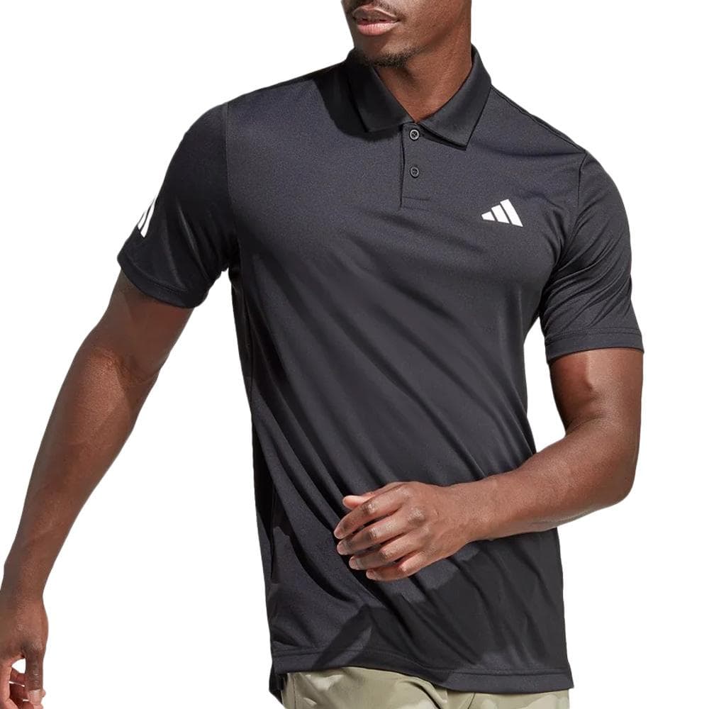 Polo de Tennis Noir Homme Adidas Club 1