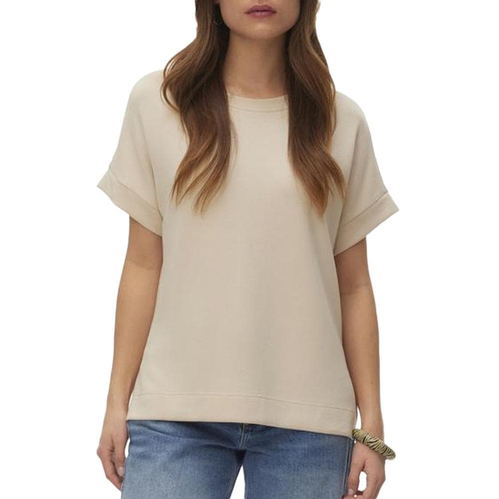 T-Shirt Beige Femme Vero Moda Hali 10339414 1