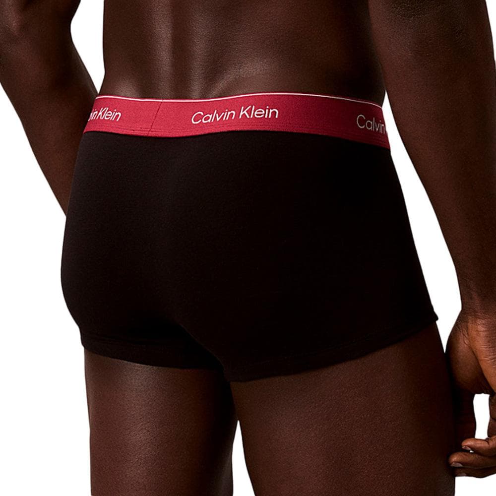 x3 Boxers Noir/Rose/Bleu Homme Calvin Klein Rise Trunk 3