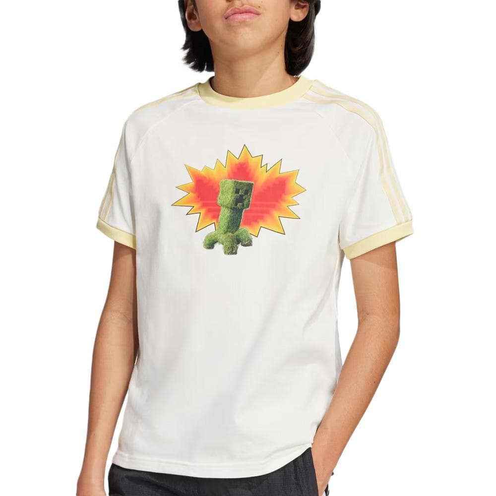 T-Shirt Blanc/Jaune Garçon Adidas JZ9930 1