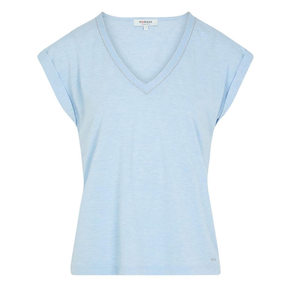 T-Shirt Bleu Clair Femme Morgan Fantaisie 2