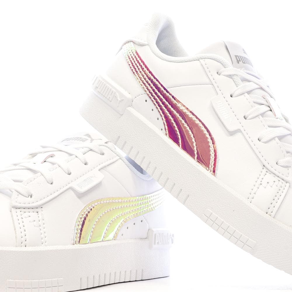 Baskets Blanc/Rose irisé Fille Puma Jada Holo 7