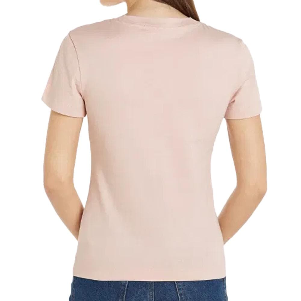 T-shirt Rose Femme Calvin Klein Jeans Monologo Slim 2