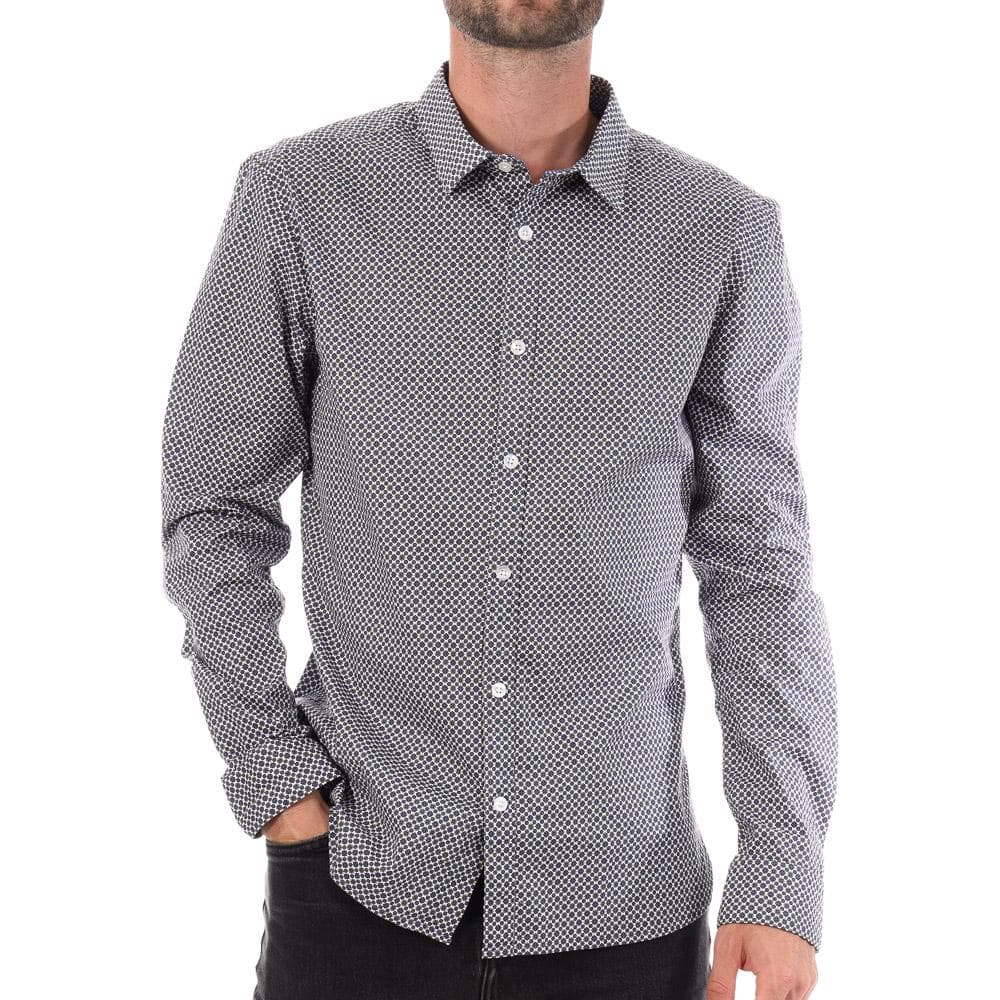 Chemise Bleu Imprimé Homme Teddy Smith Carton Strectch 1