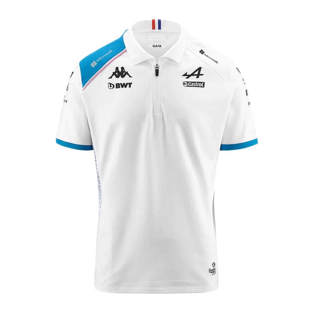 Polo Blanc Homme Kappa Acrem Alpine F1 1