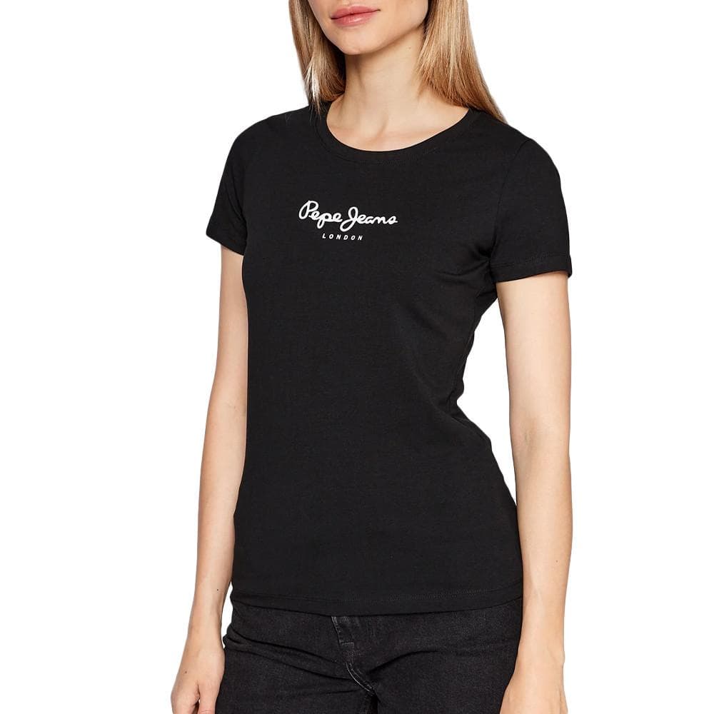 T-shirt Noir Femme Pepe Jeans New Virginia 1
