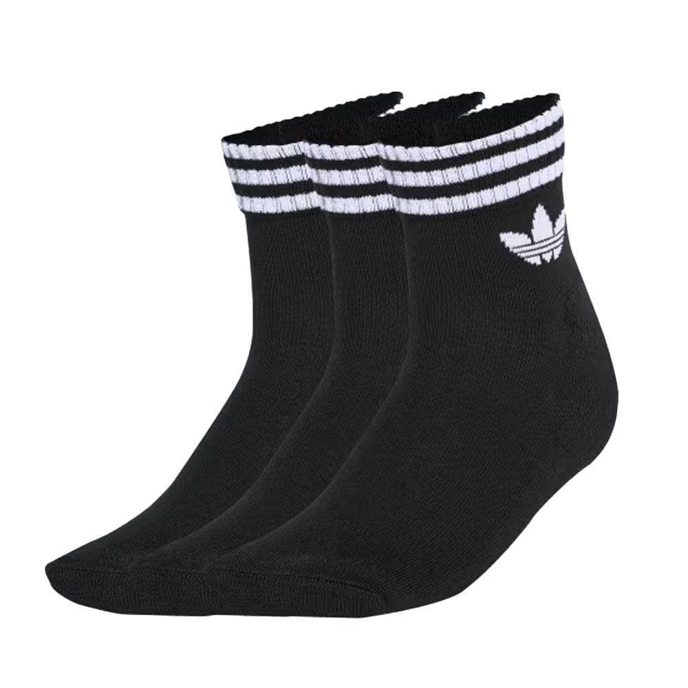 x3 Paires de Chaussettes Noir Mixte Adidas Ankle 1