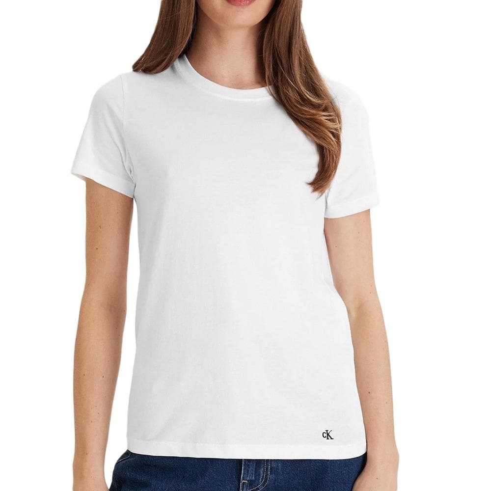 X3 T-Shirt Blanc Mixte Calvin Klein Jeans Cotton 2