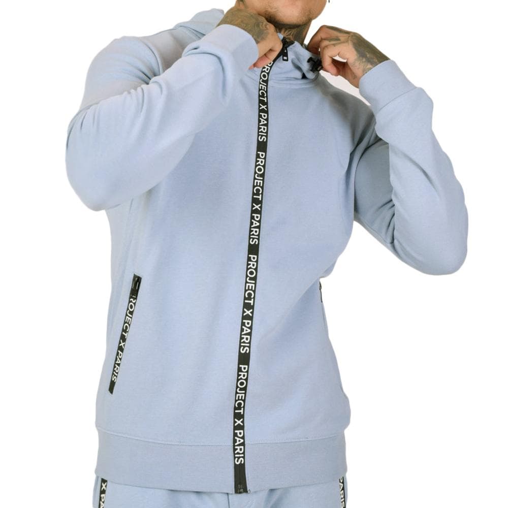 Veste Zippé à Capuche Bleu Homme Project X Paris Basic Zip 1