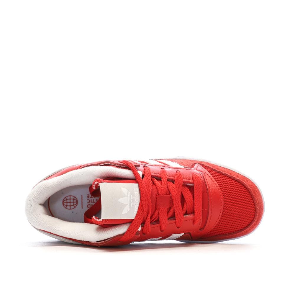 Baskets Rouges/Blanches Garçon Adidas Forum 4