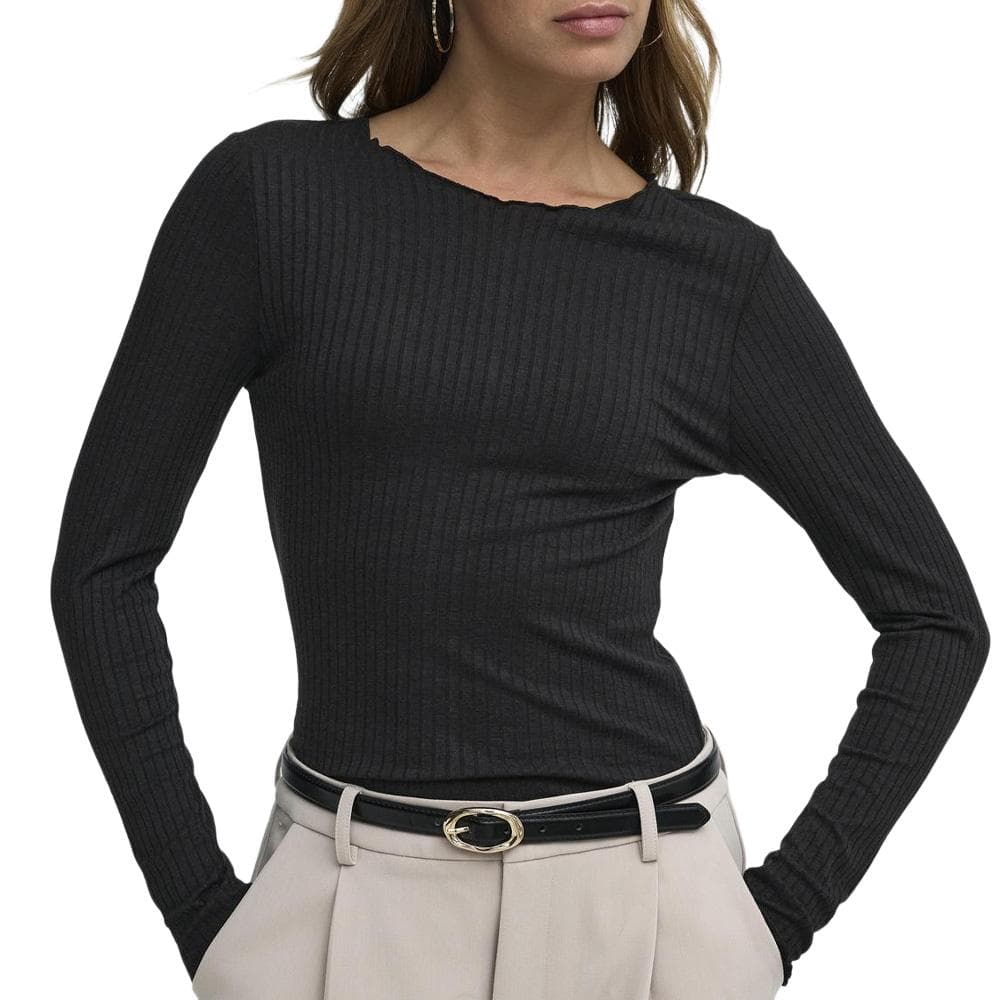 T-Shirt Manches Longues Noir Femme JDY Fransiska 1