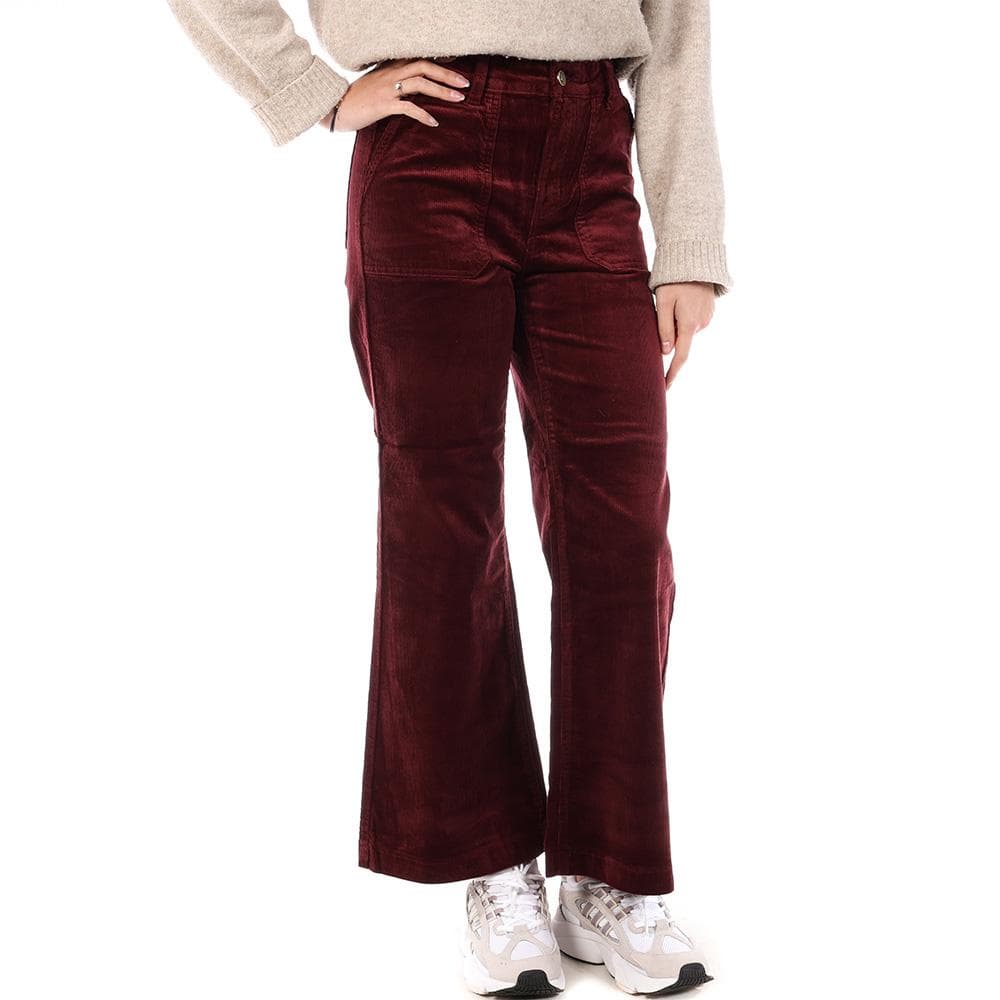 Pantalon en Velours Prune Femme Oraije Flare 1